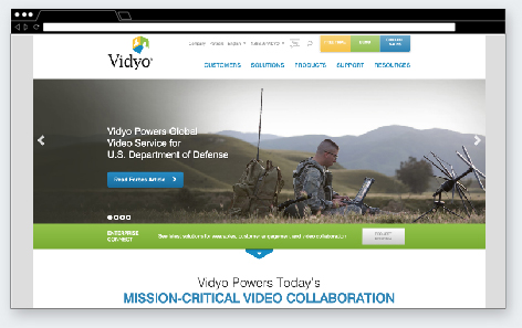 Vidyo Website Before