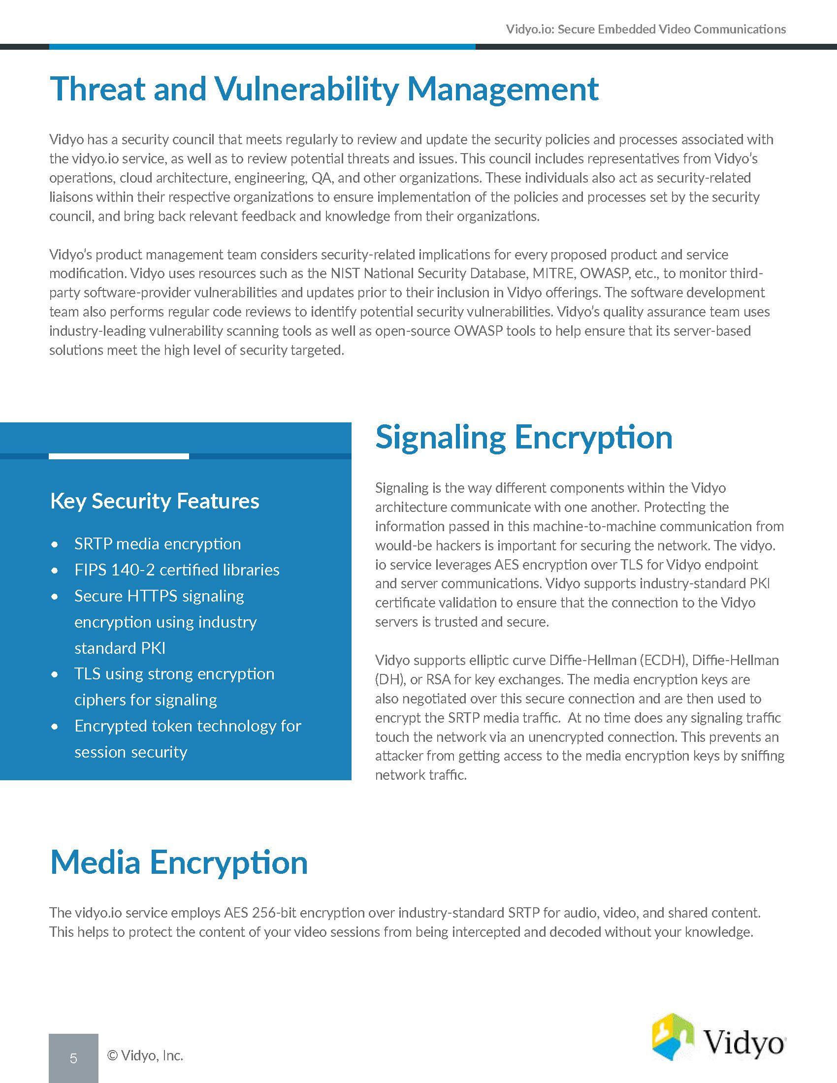 Vidyo.io Security White Paper Page 5