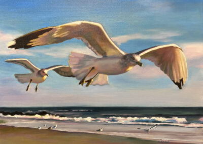 Seagull painting 2023, Stephanie Erdel-Laws